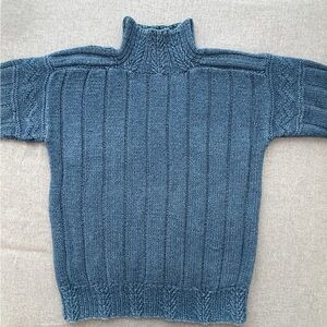 Outback Red Men's Turtleneck Sweater in Deep Blue